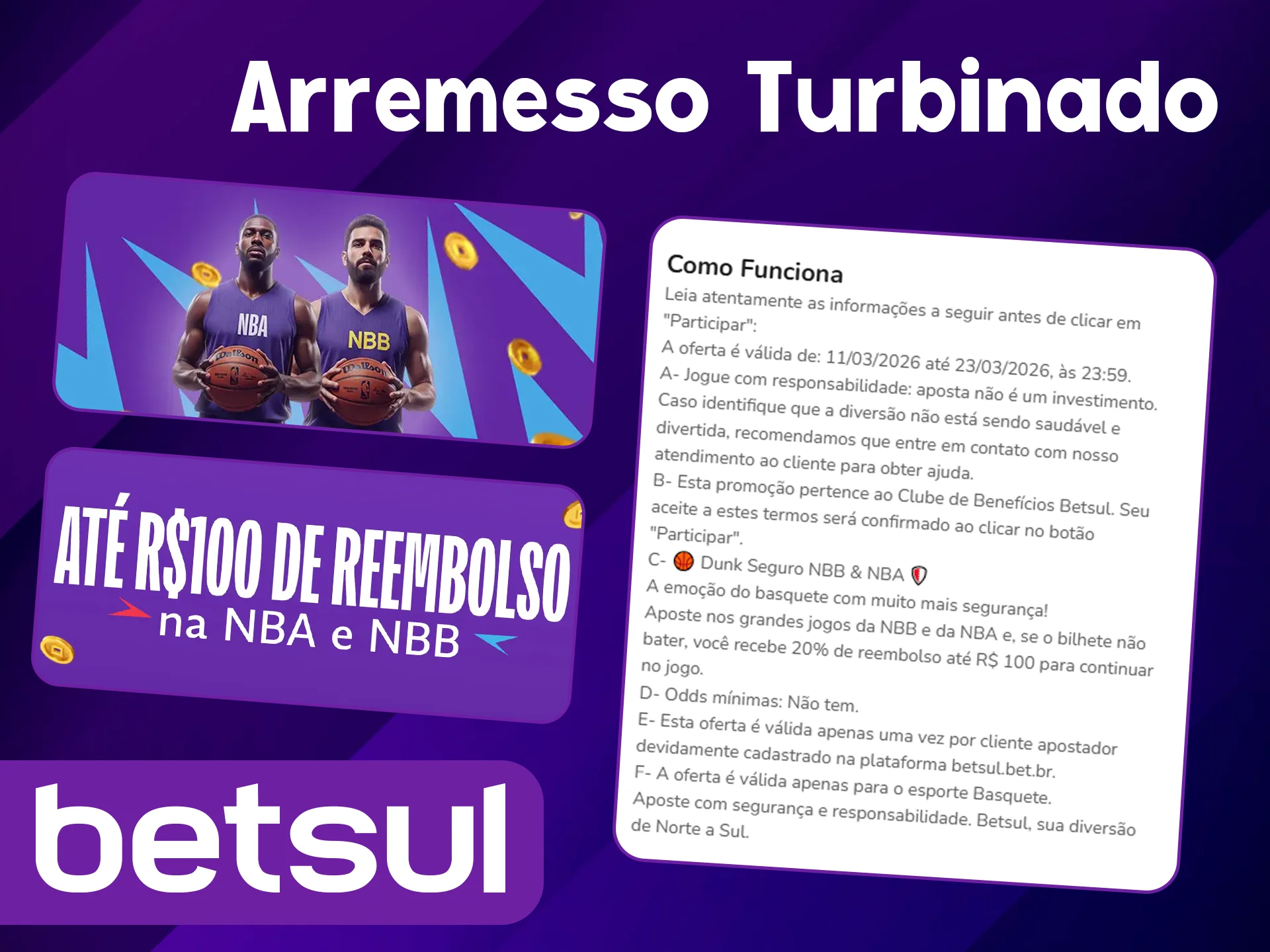 Aproveite o Arremesso Turbinado na Betsul.