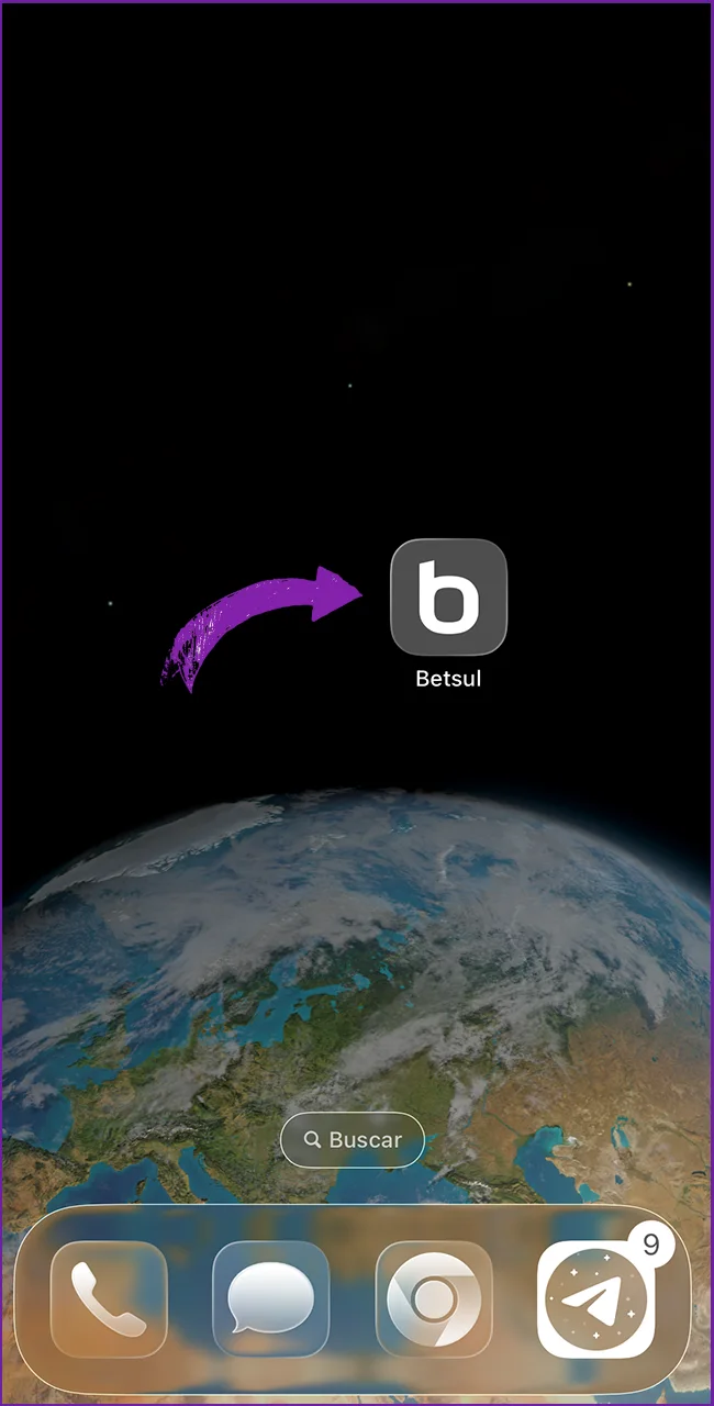 Abra a plataforma oficial Betsul.