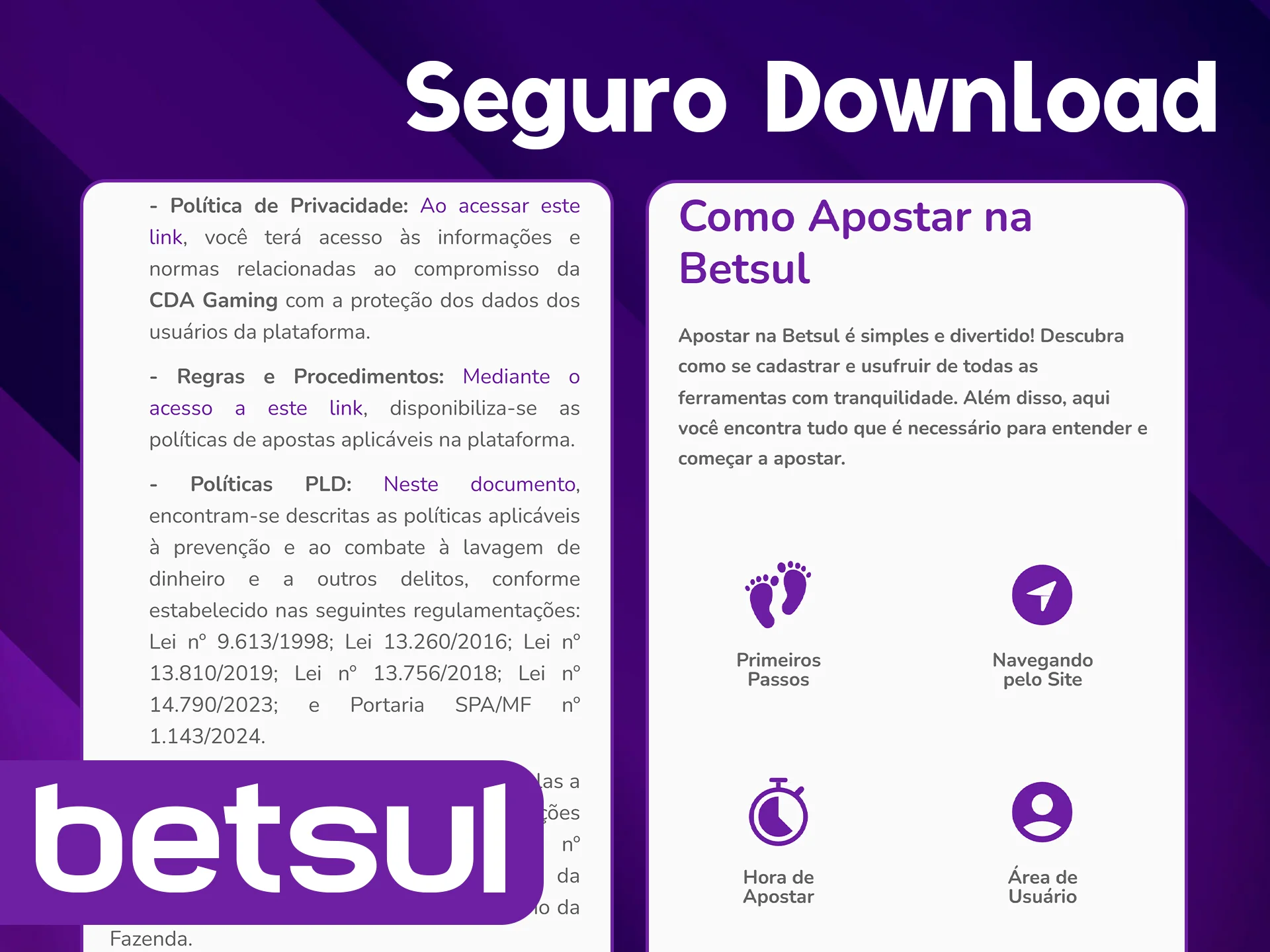 Baixe o app seguro Betsul.