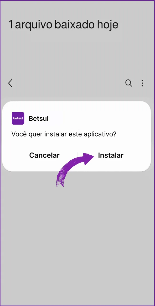 Conclua a instalação Betsul.