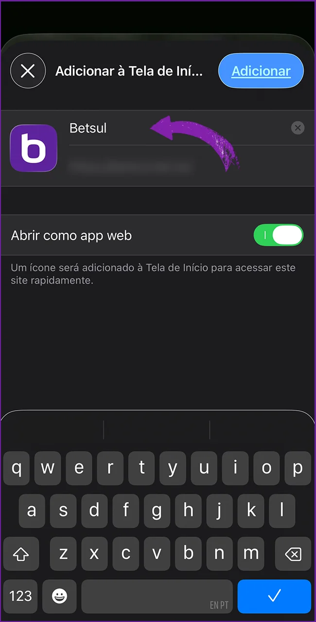 Confirme o nome na Betsul.