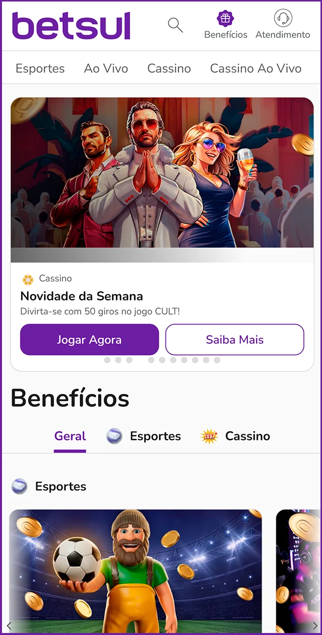Confira os benefícios exclusivos da Betsul.