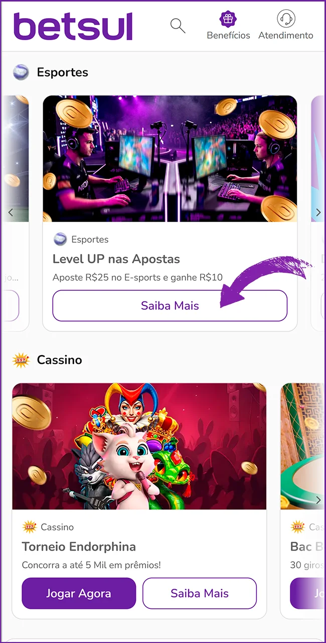 Resgate seu bônus na Betsul.