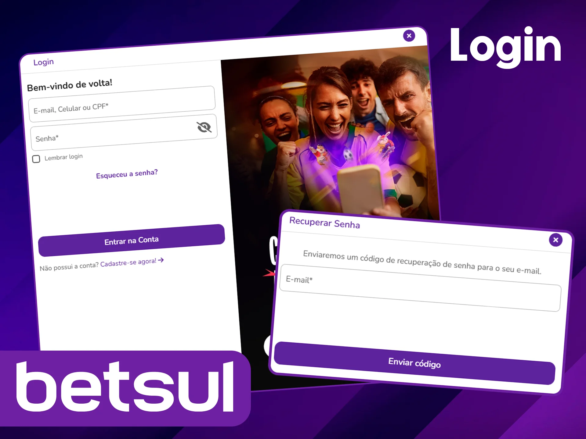 Faça login na Betsul e jogue.