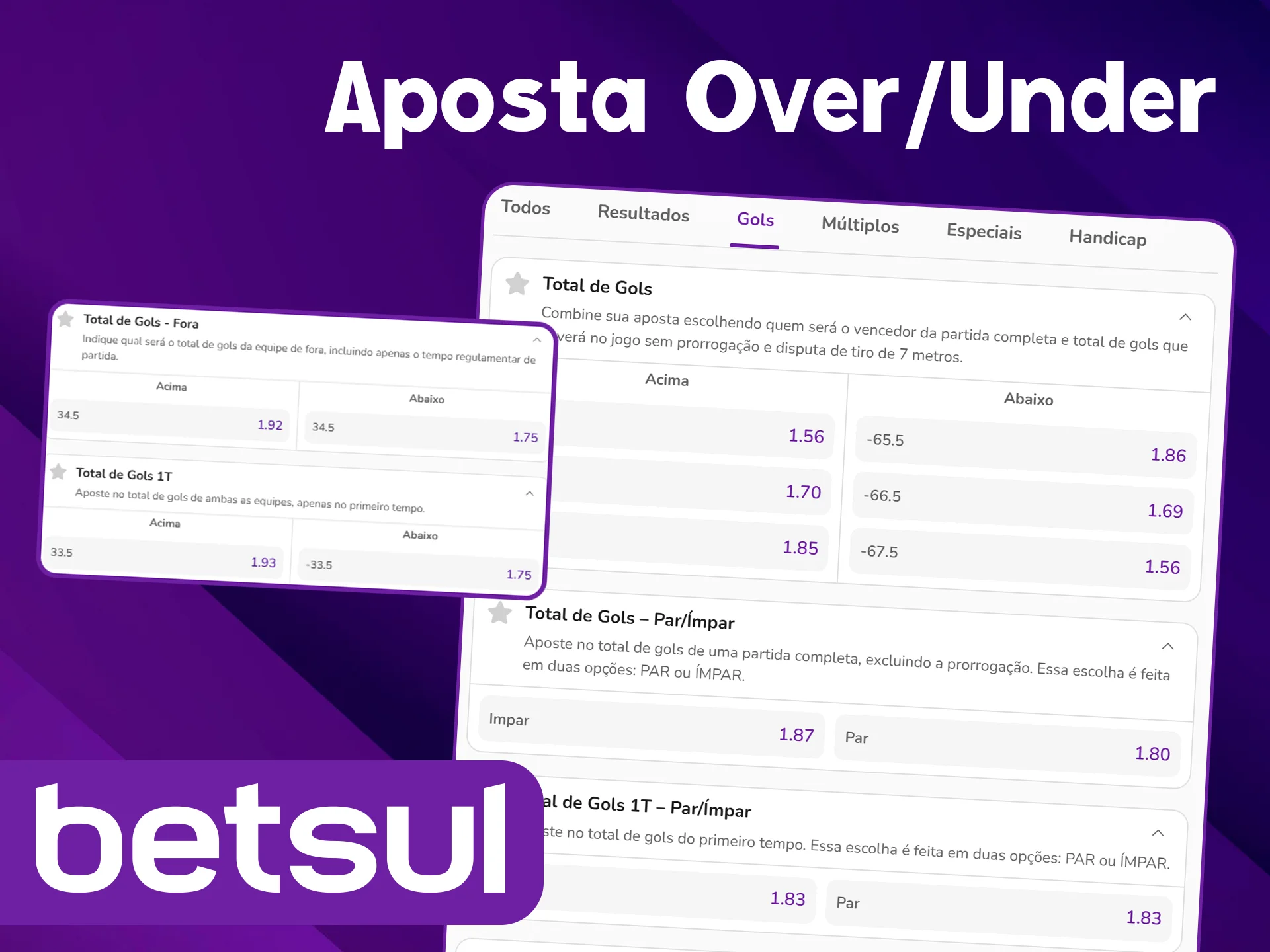 Aposte em Over/Under na Betsul.